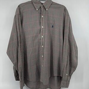 Ralph Lauren Blake Men's Gingham Check Button Down Shirt L